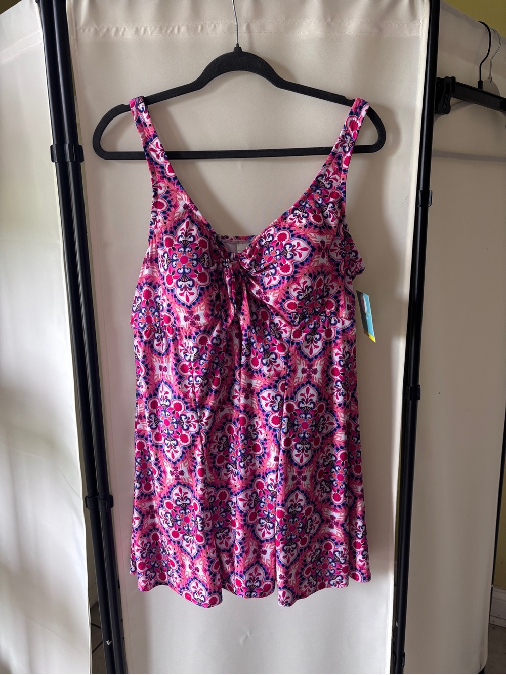 Bal Harbour Swim Pink & Navy Patterned Swim Dress